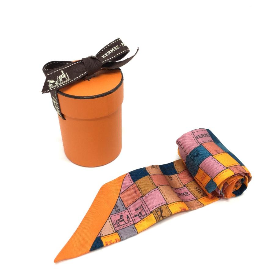 HERMES エルメス チェック/総柄 ボルデュック ツイリー スカーフ シルク マルチカラー レディース【中古】新品同様 | HERMES | 05