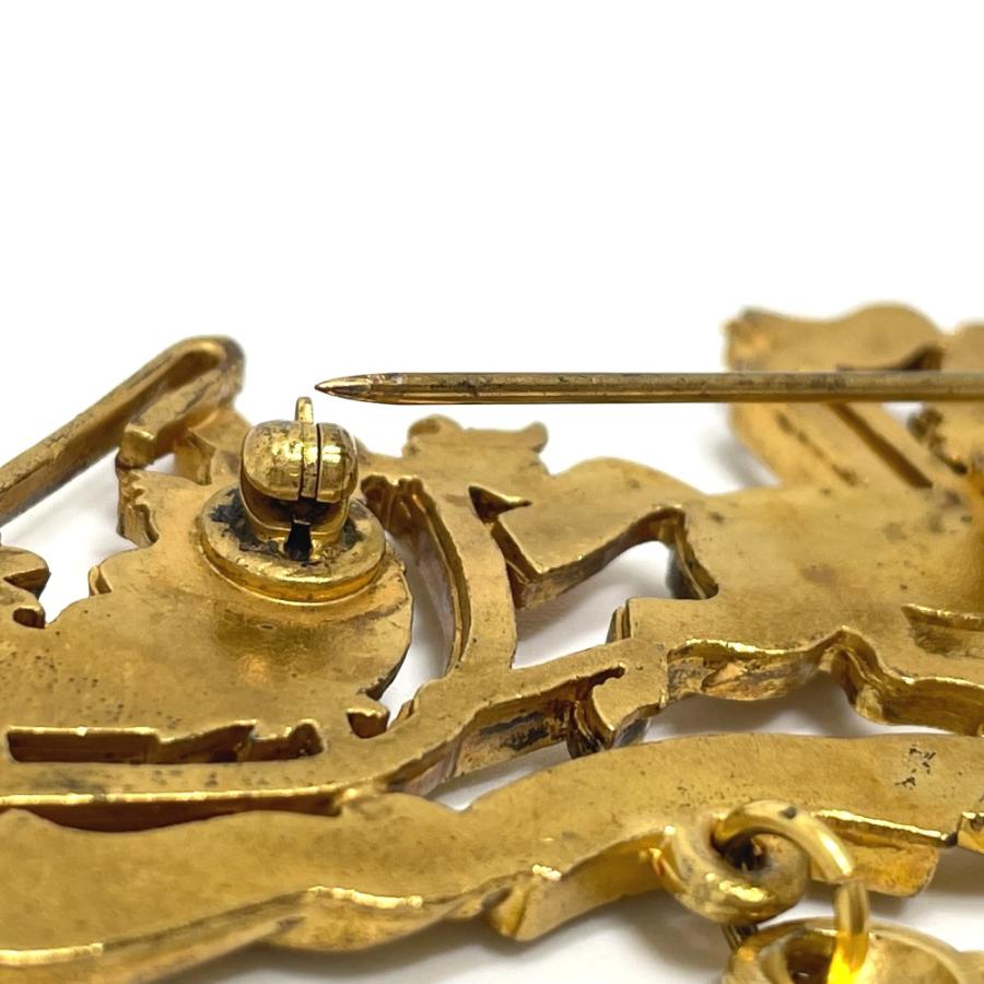 HERMES エルメス クリスマス トナカイ サンタ ヴィンテージ ブローチ 七宝焼き ゴールド レディース【中古】 | HERMES | 07