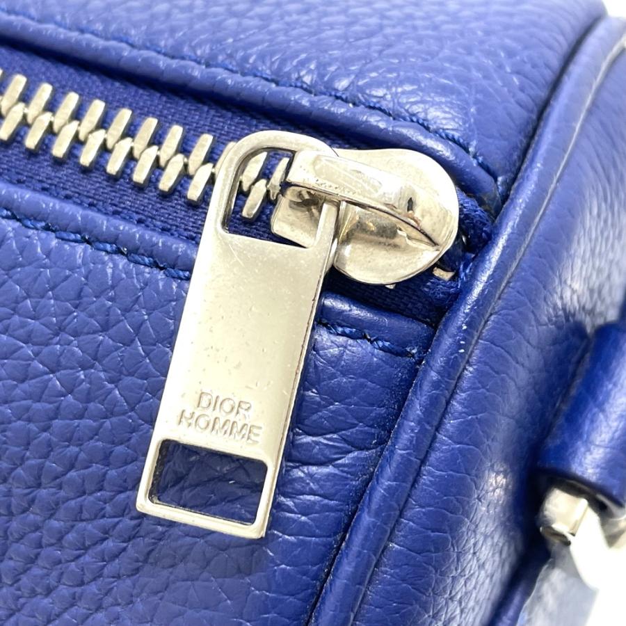 Dior ディオール アトリエ ローラーバッグ 筒型 斜め掛け ショルダーバッグ レザー ブルー メンズ【中古】 |  | 03