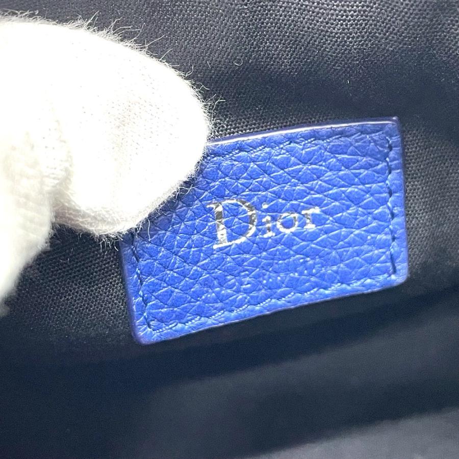 Dior ディオール アトリエ ローラーバッグ 筒型 斜め掛け ショルダーバッグ レザー ブルー メンズ【中古】 |  | 08