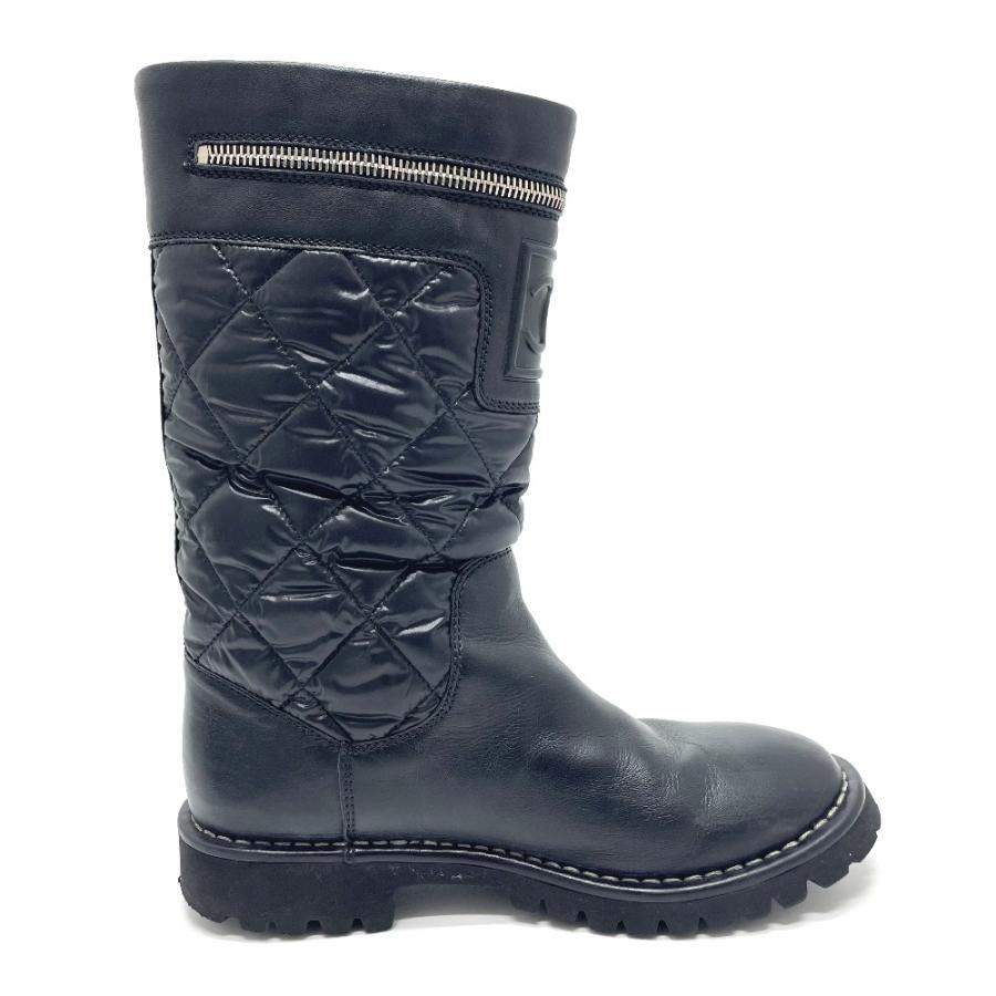 CHANEL シャネル G26537 CCコココクーン エンジニア ブーツ レザー ブラック レディース【中古】 | CHANEL | 02