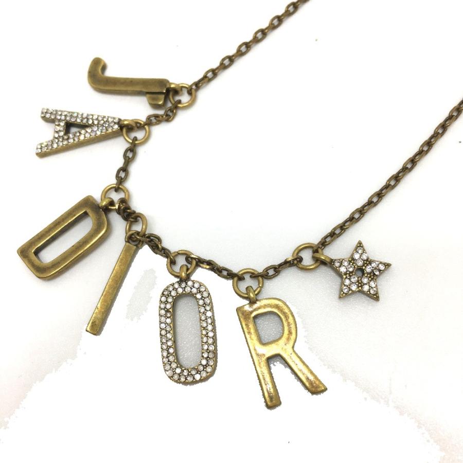 Dior ディオール アクセサリー/ファッション小物 JADIOR ラインストーン ネックレス GP ブロンズゴールド レディース.【中古】 |  | 03