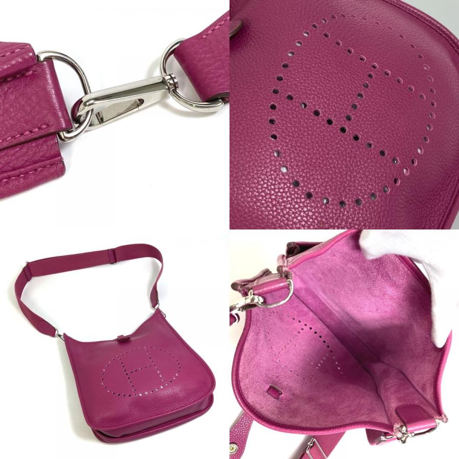 HERMES エルメス エブリン3 PM トロワ 斜め掛け ショルダーバッグ トリヨン O□刻 トスカ（推定） パープル系 レディース【中古】 | HERMES | 08