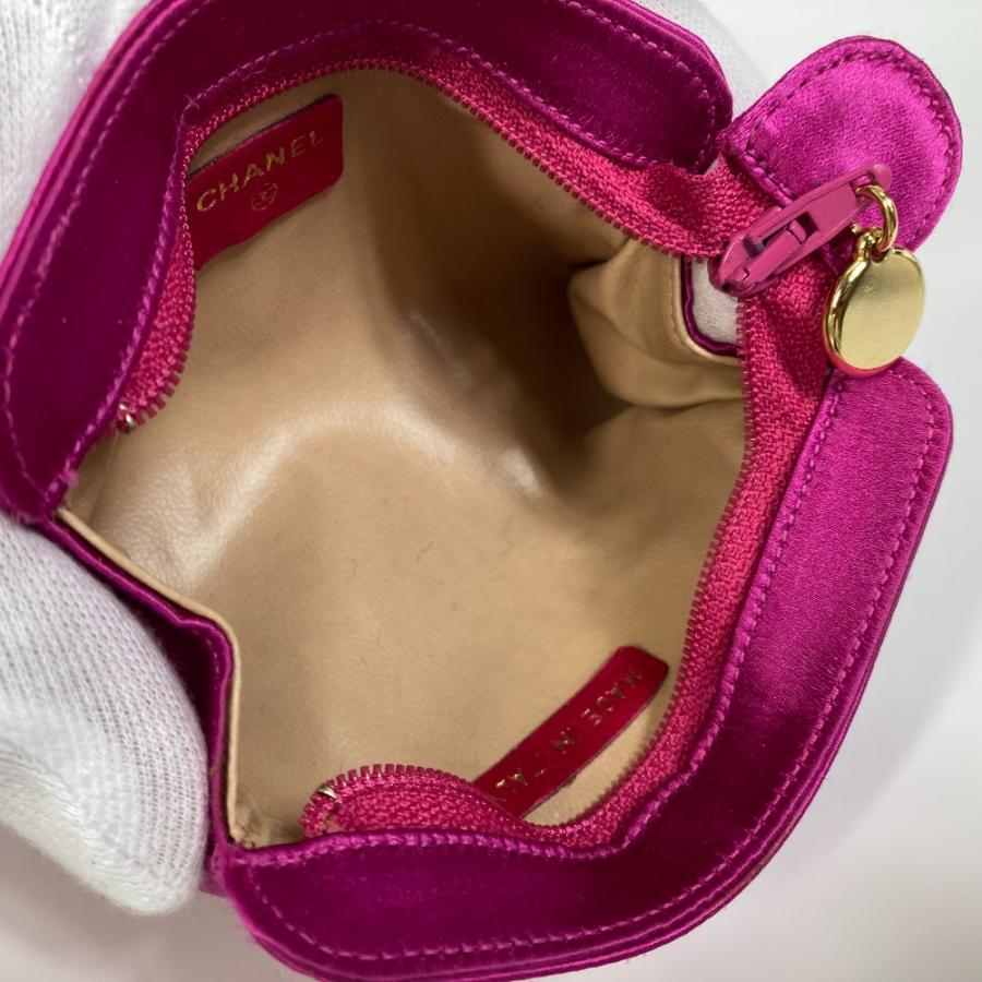 CHANEL シャネル CC ココマーク 小物入れ ポーチ サテン パープル系 レディース【中古】 | CHANEL | 08