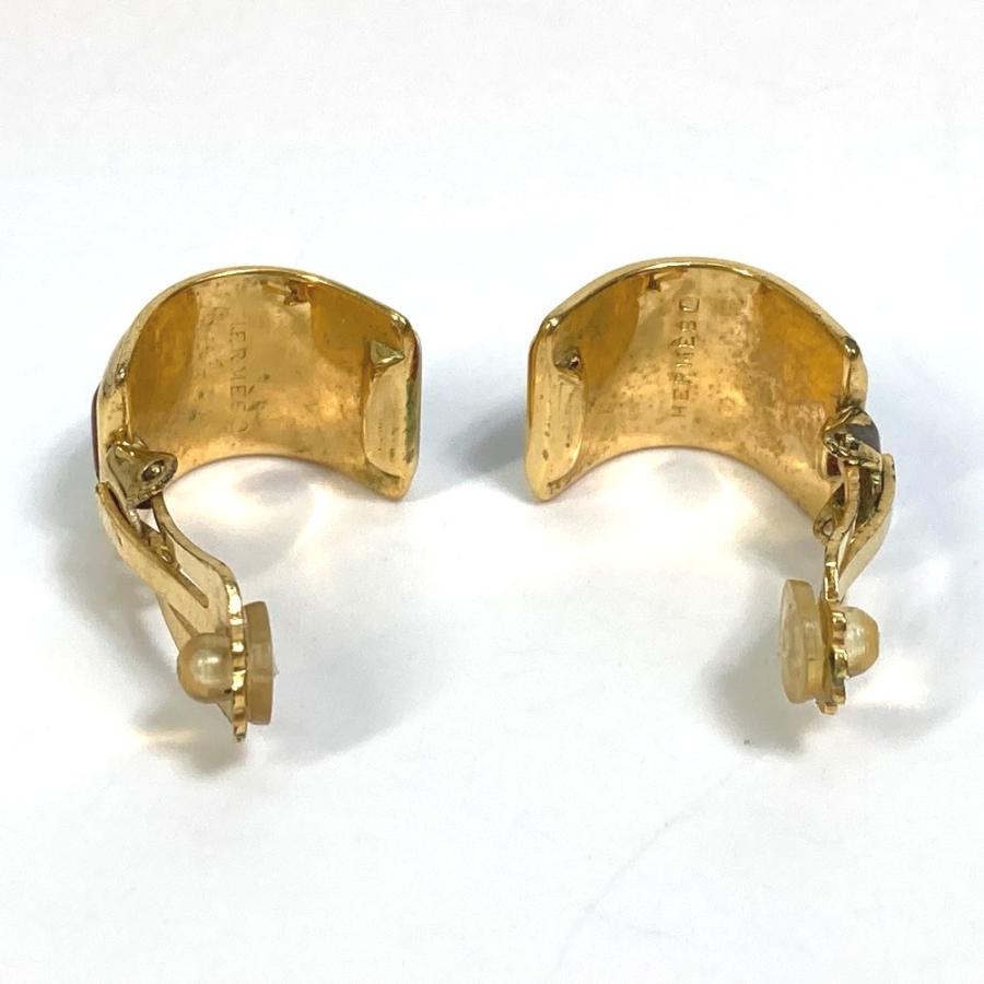 HERMES エルメス 七宝焼き エマイユ/アクセサリー ヴィンテージ/耳飾り イヤリング GP レッド×ゴールド レディース【中古】 | HERMES | 02