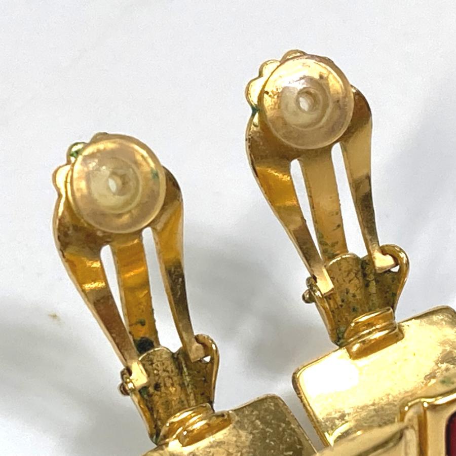 HERMES エルメス 七宝焼き エマイユ/アクセサリー ヴィンテージ/耳飾り イヤリング GP レッド×ゴールド レディース【中古】 | HERMES | 05