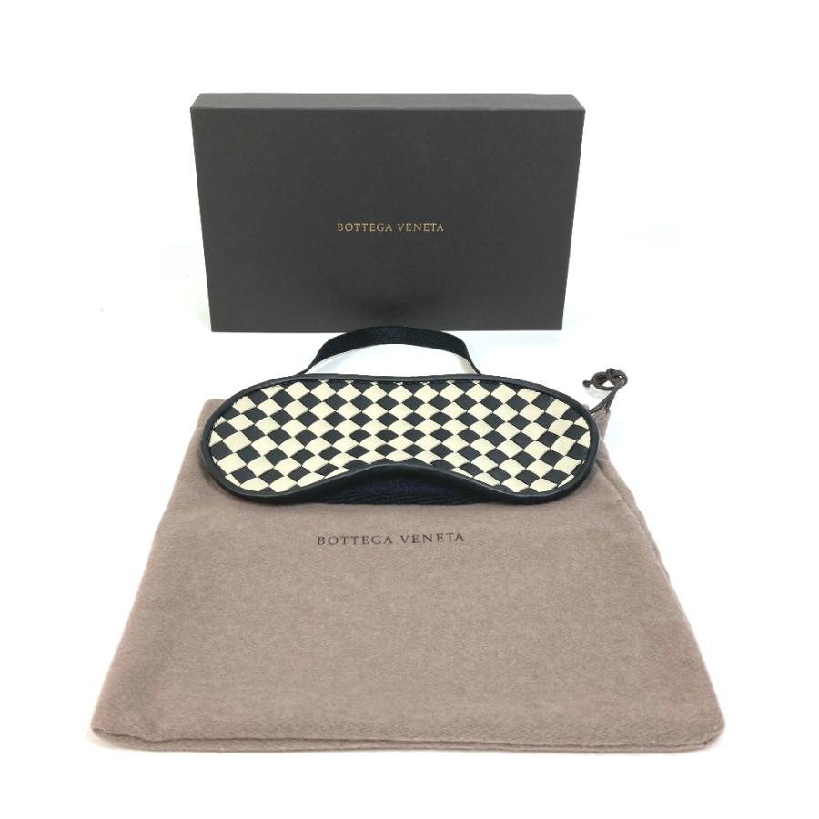 BOTTEGA VENETA ボッテガヴェネタ イントレチャート 小物 トラベルグッズ アイマスク レザー ブラック/アイボリー【中古】新品同様 |  | 06