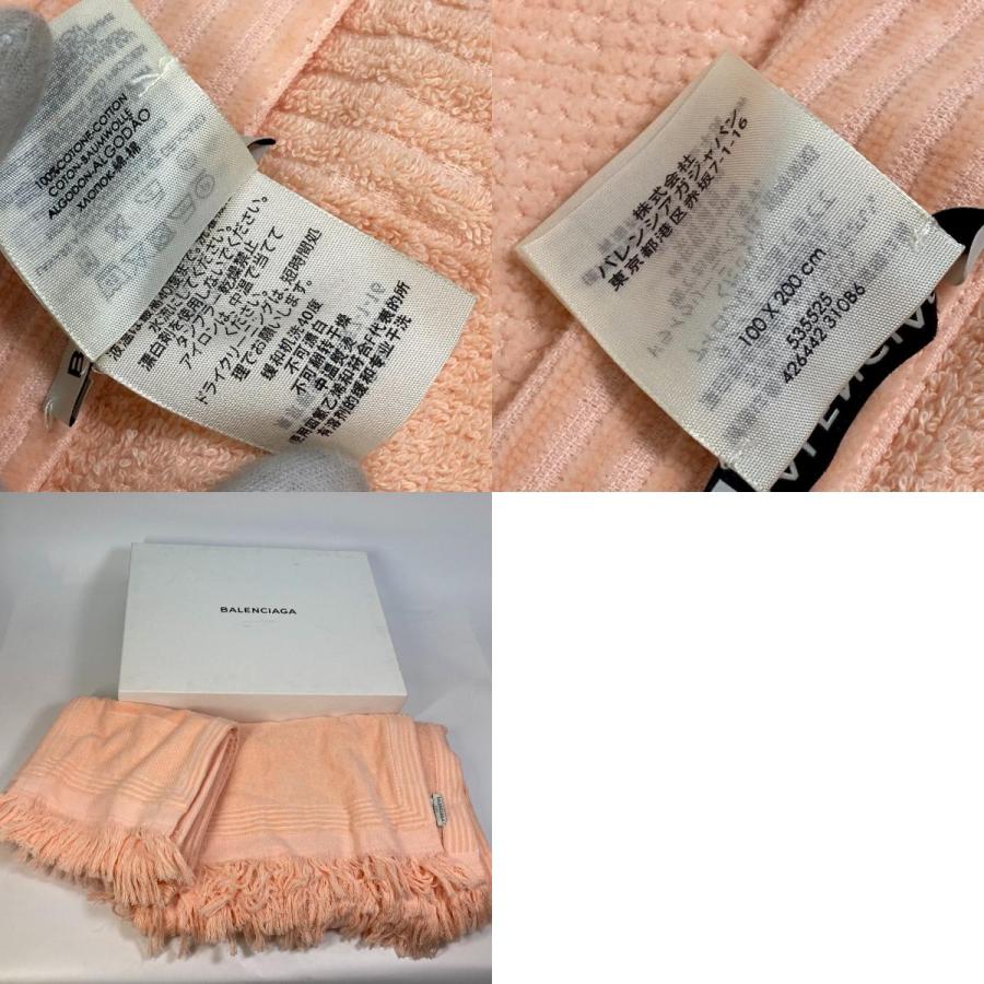 BALENCIAGA バレンシアガ 535525 ロゴ スポーツタオル/ビーチタオル セット タオル コットン ピンクベージュ系 ユニセックス【中古】 | BALENCIAGA | 09
