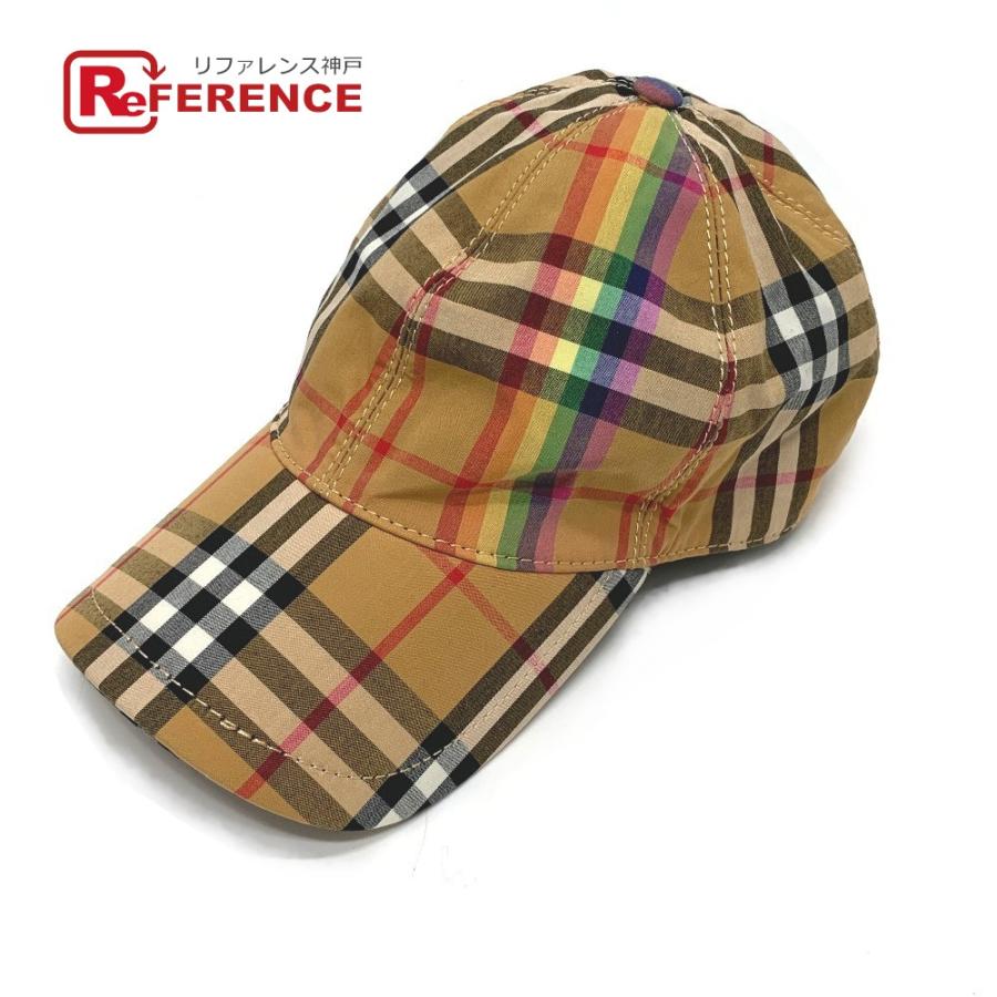 BURBERRY バーバリー チェック 帽子 キャップ コットン ベージュ ユニセックス.【中古】 :E-221028-26:リファレンス  コレクション - 通販 - Yahoo!ショッピング