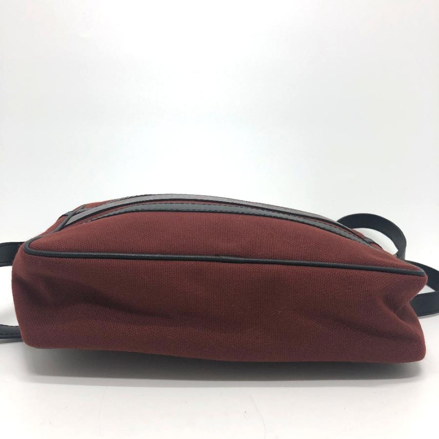 YVES SAINT LAURENT イヴ・サンローラン ロゴ 肩掛け/ロゴ スクエア ショルダーバッグ キャンバス/レザー レッド ユニセックス【中古】 | Yves Saint Laurent | 04