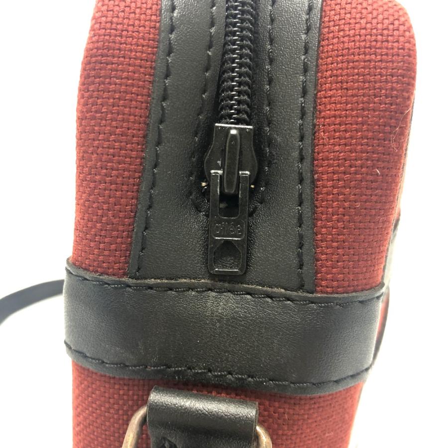 YVES SAINT LAURENT イヴ・サンローラン ロゴ 肩掛け/ロゴ スクエア ショルダーバッグ キャンバス/レザー レッド ユニセックス【中古】 | Yves Saint Laurent | 06