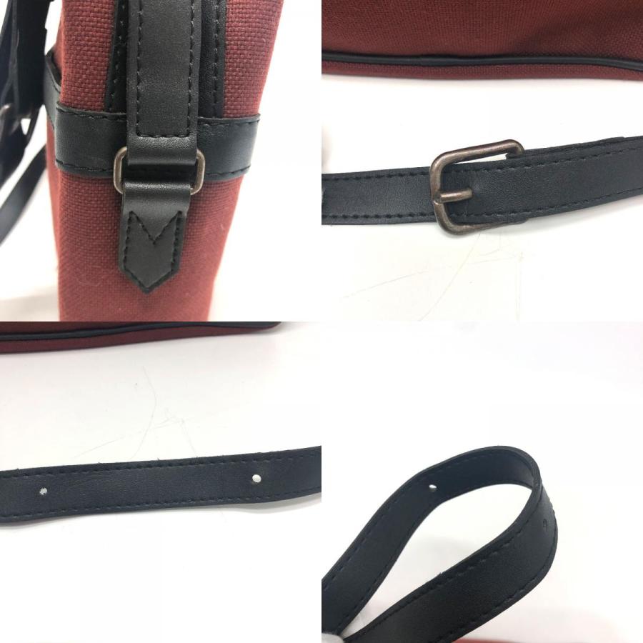 YVES SAINT LAURENT イヴ・サンローラン ロゴ 肩掛け/ロゴ スクエア ショルダーバッグ キャンバス/レザー レッド ユニセックス【中古】 | Yves Saint Laurent | 07