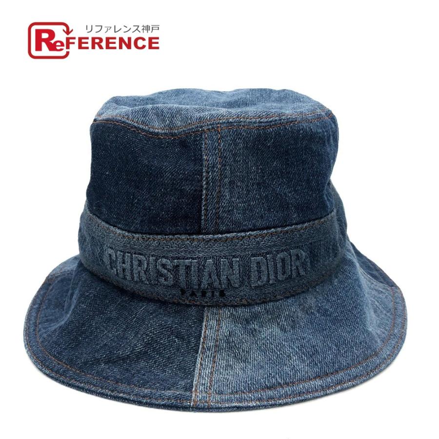 Dior ディオール 11DPD923A130 ロゴ パッチワーク バケットハット 帽子/アパレル ハット デニム ブルー レディース【中古】 | 