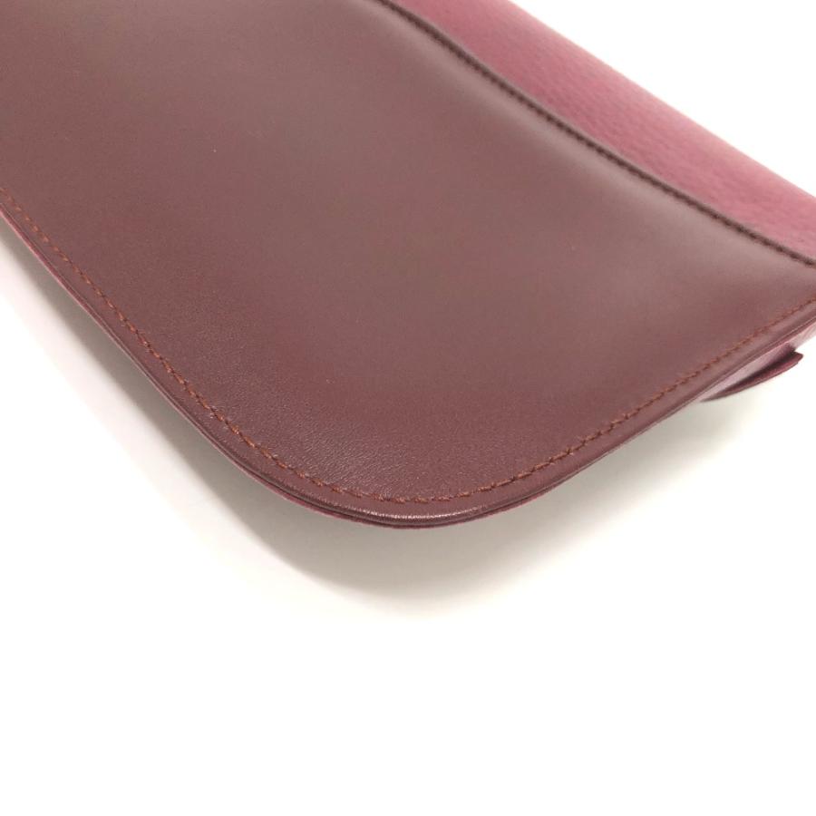 CARTIER カルティエ マストライン ポーチ クラッチバッグ レザー ワインレッド レディース【中古】 | Cartier | 04