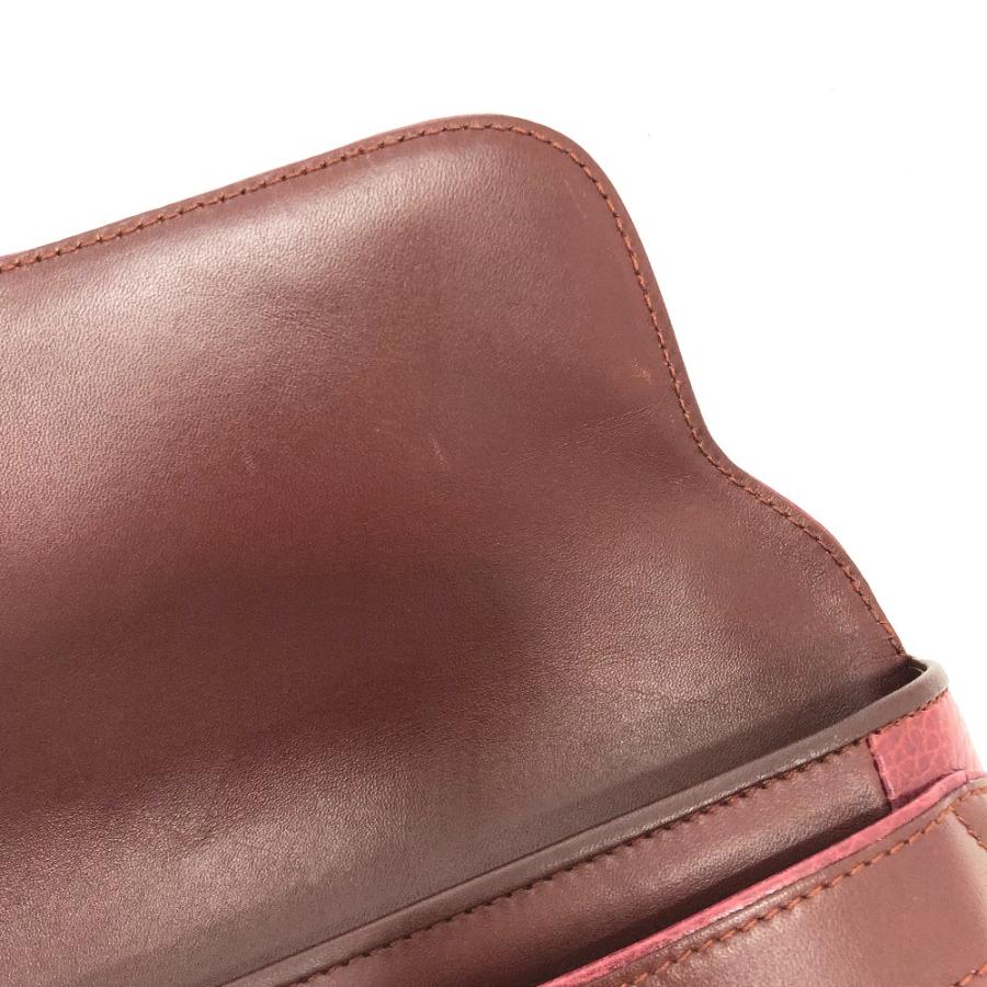CARTIER カルティエ マストライン ポーチ クラッチバッグ レザー ワインレッド レディース【中古】 | Cartier | 09