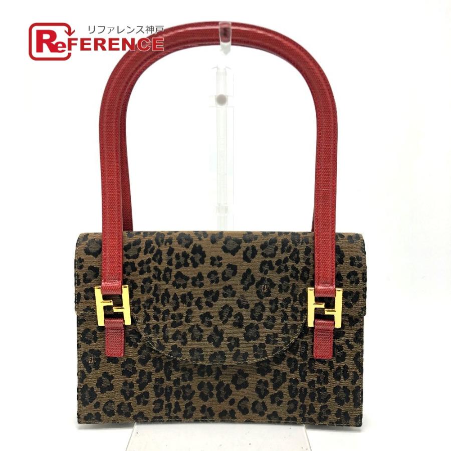 FENDI フェンディ FF金具 レオパード ヒョウ柄 肩掛け/ロゴ