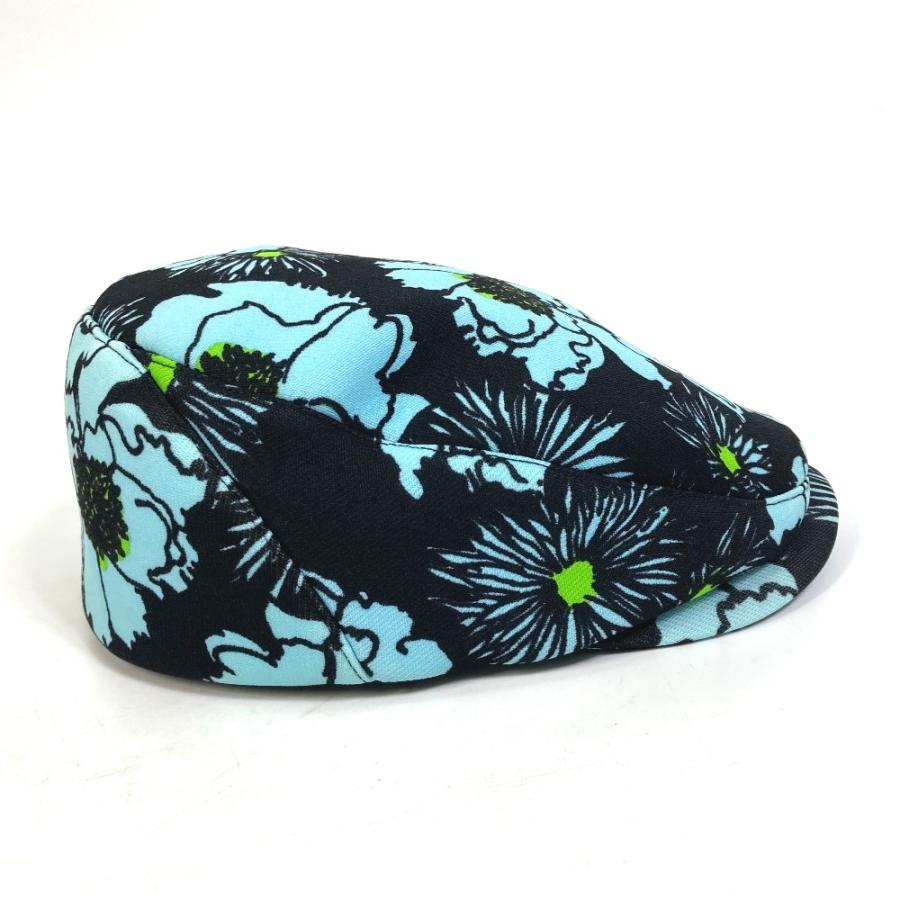 PRADA プラダ 花柄 帽子 キャスケット ナイロン ブルー×ブラック レディース【中古】 | PRADA | 04