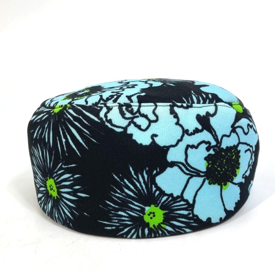 PRADA プラダ 花柄 帽子 キャスケット ナイロン ブルー×ブラック レディース【中古】 | PRADA | 05