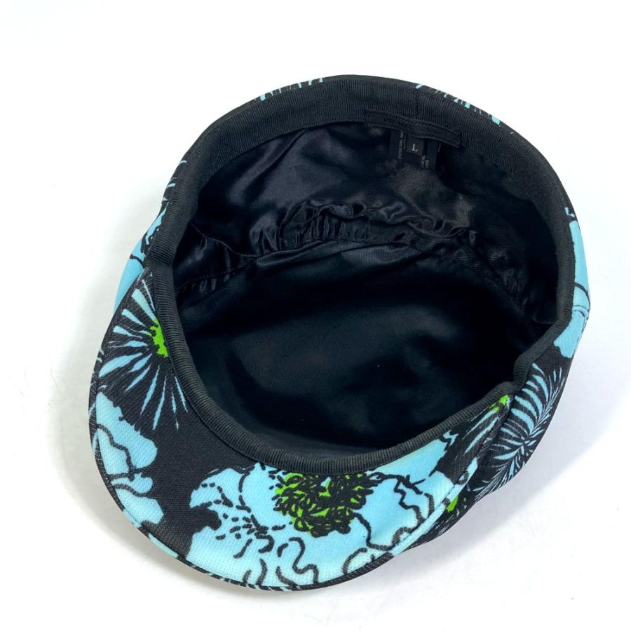 PRADA プラダ 花柄 帽子 キャスケット ナイロン ブルー×ブラック レディース【中古】 | PRADA | 07