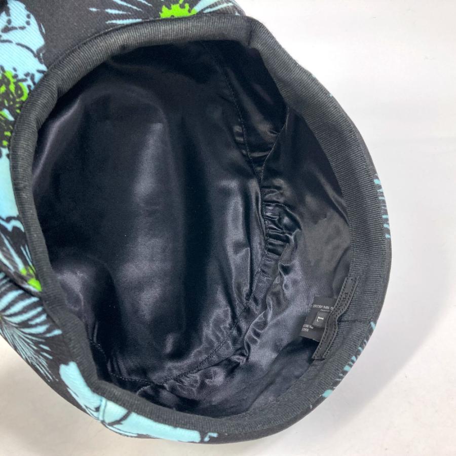 PRADA プラダ 花柄 帽子 キャスケット ナイロン ブルー×ブラック レディース【中古】 | PRADA | 08