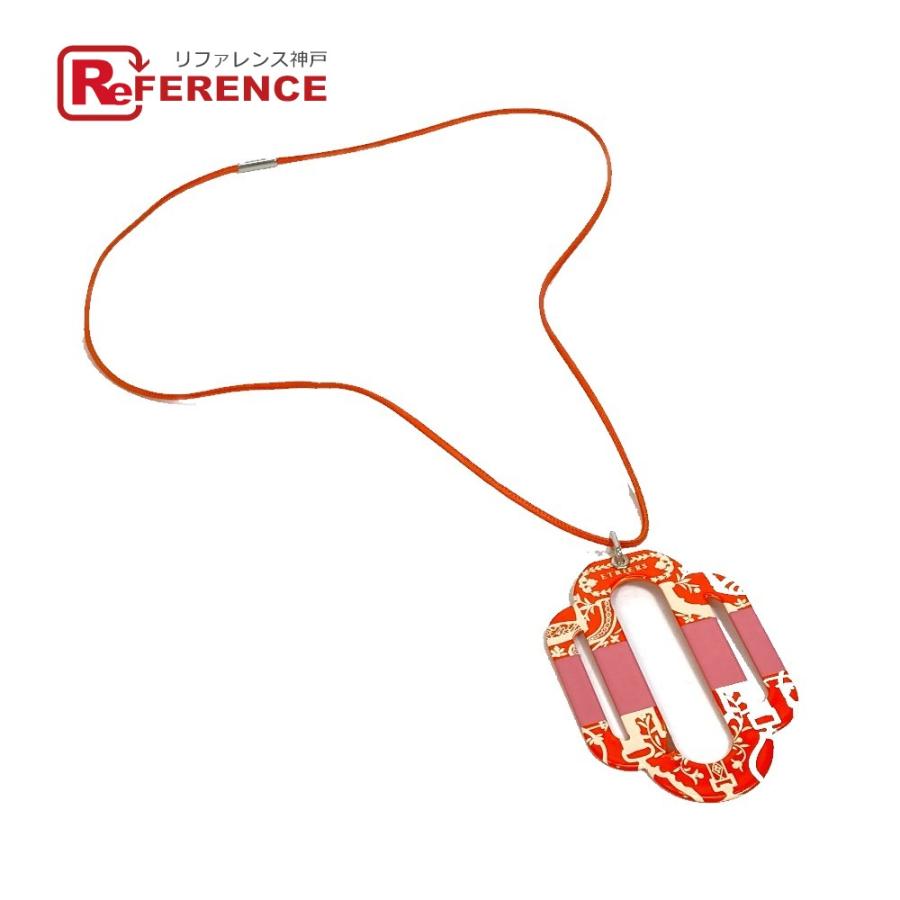 HERMES エルメス プレート アトラージュ アクセサリー ネックレス メタル オレンジ レディース【中古】 | HERMES