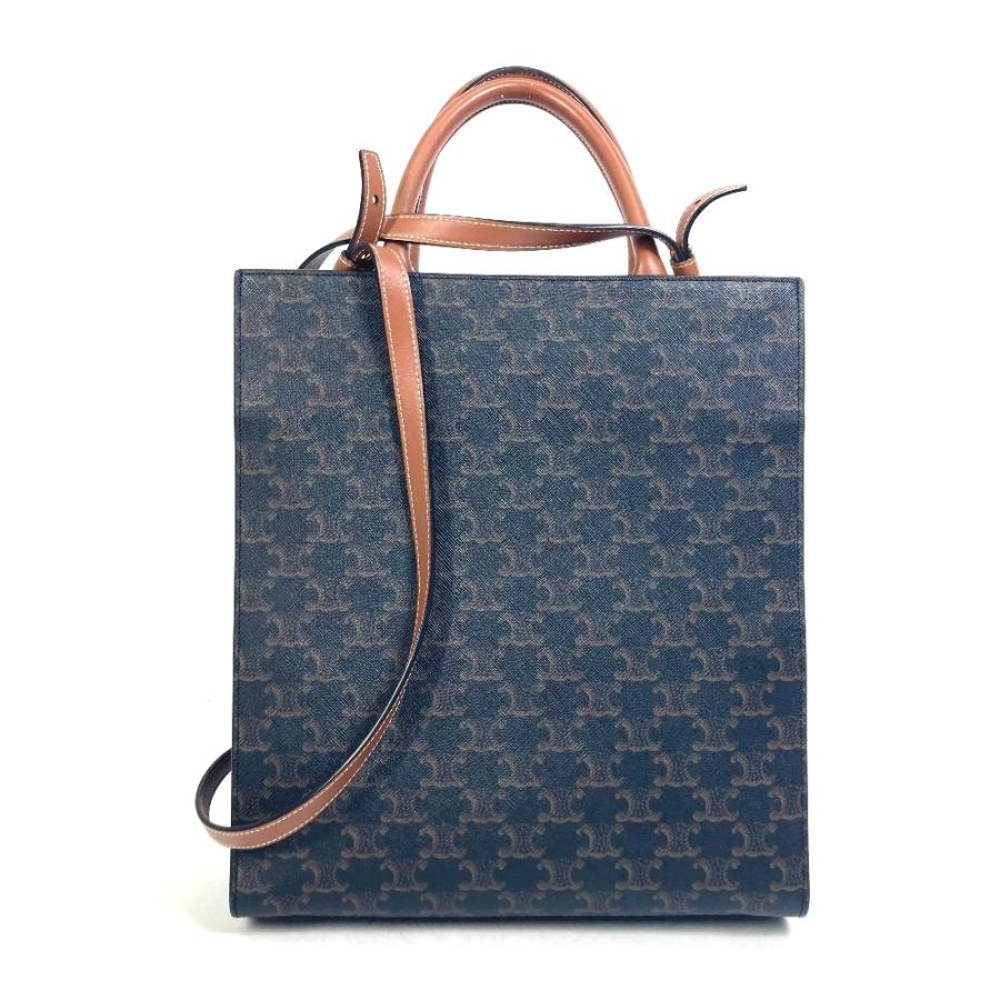 美品【Celine】カバ スモールトートバッグ 2wayバッグ CELINE セリーヌ 191542 トリオンフ バーティカルカバ スモール