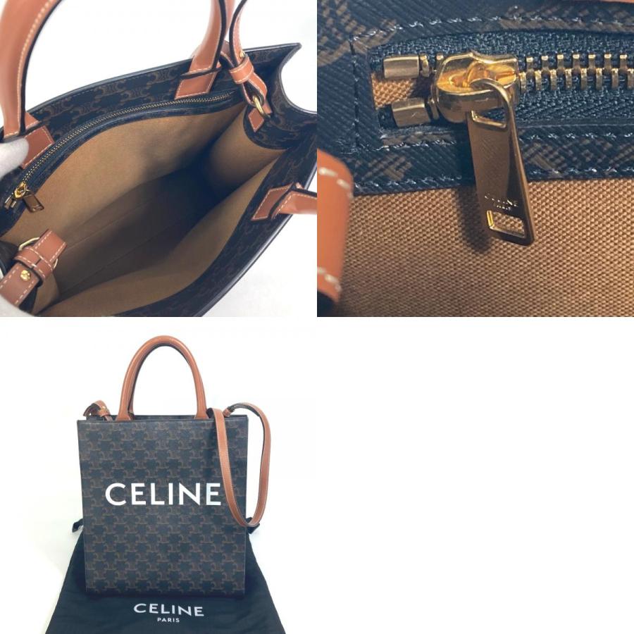 美品【セリーヌ】トリオンフ スモールトートバッグ 2way CELINE】セリーヌ『トリオンフ スモール カバ タイス