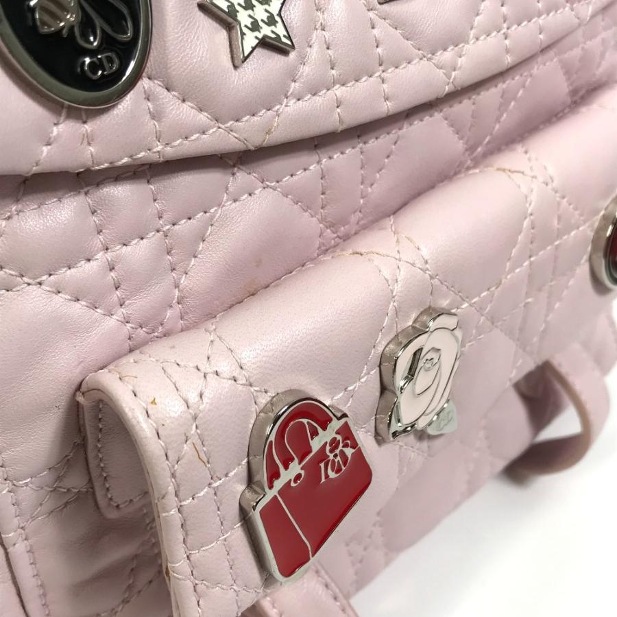 Christian Dior クリスチャンディオール カナージュ スターダスト スモール 銀座限定 リュックサック レザー ソフトピンク ピンク【中古】 |  | 07