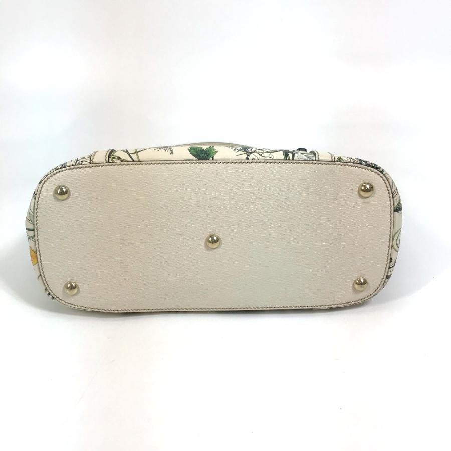 GUCCI グッチ 336776 フローラ 花柄 グッチニース ハンドバッグ トートバッグ レザー アイボリー系 レディース【中古】 | GUCCI | 03