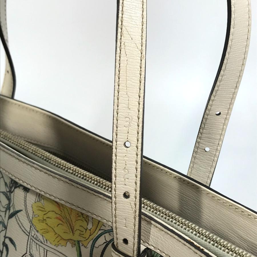 GUCCI グッチ 336776 フローラ 花柄 グッチニース ハンドバッグ トートバッグ レザー アイボリー系 レディース【中古】 | GUCCI | 04