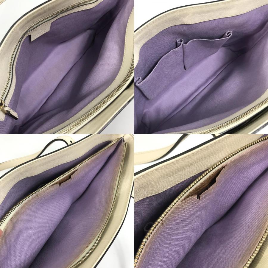 GUCCI グッチ 336776 フローラ 花柄 グッチニース ハンドバッグ トートバッグ レザー アイボリー系 レディース【中古】 | GUCCI | 09