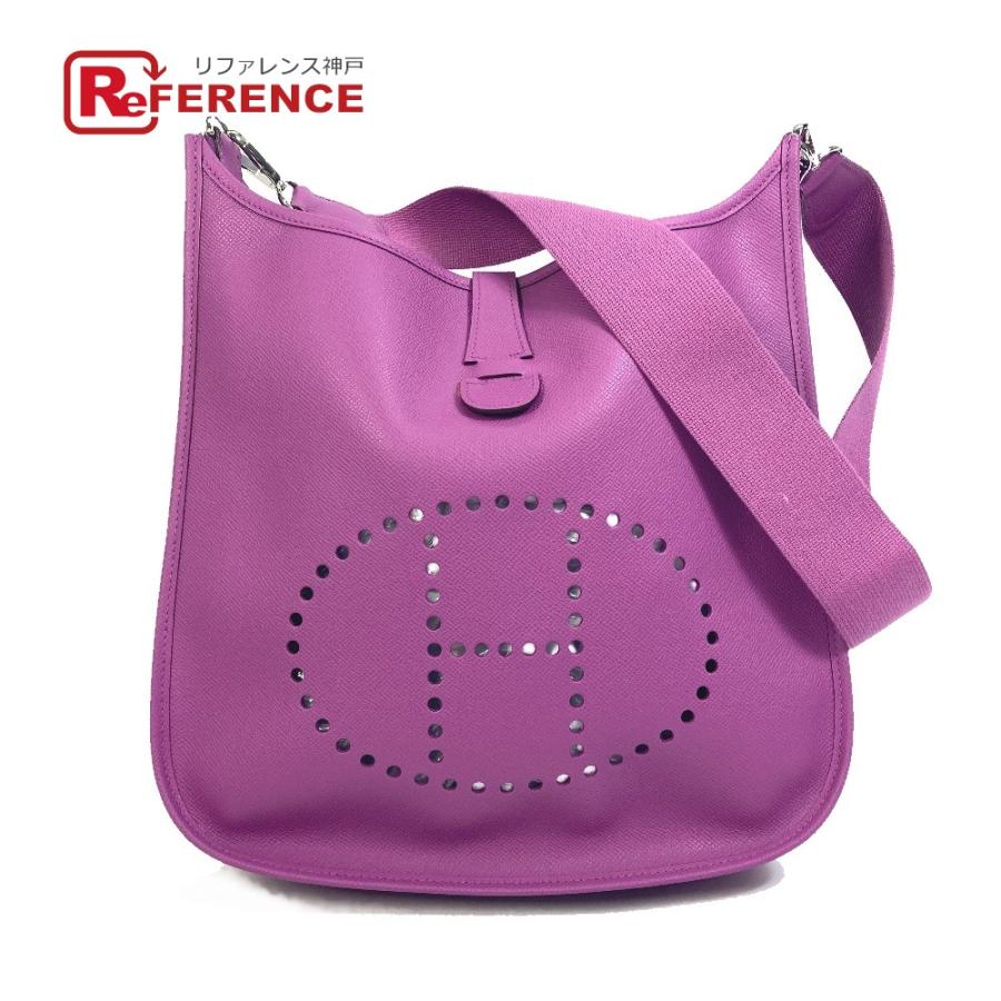 HERMES エルメス Hロゴ パンチング エブリン3 GM 斜め掛け 肩掛け 