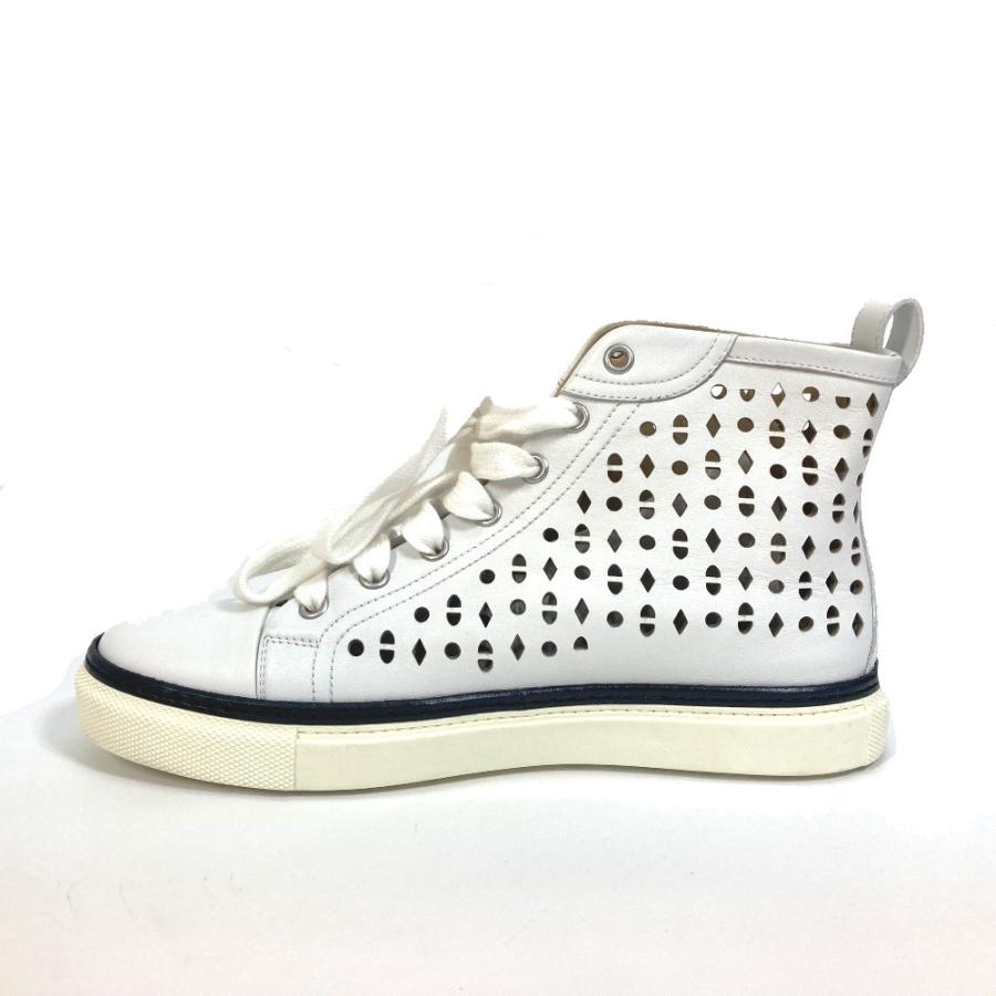 HERMES エルメス パンチング ハイカット 靴 スニーカー レザー ホワイト レディース【中古】 | HERMES | 05