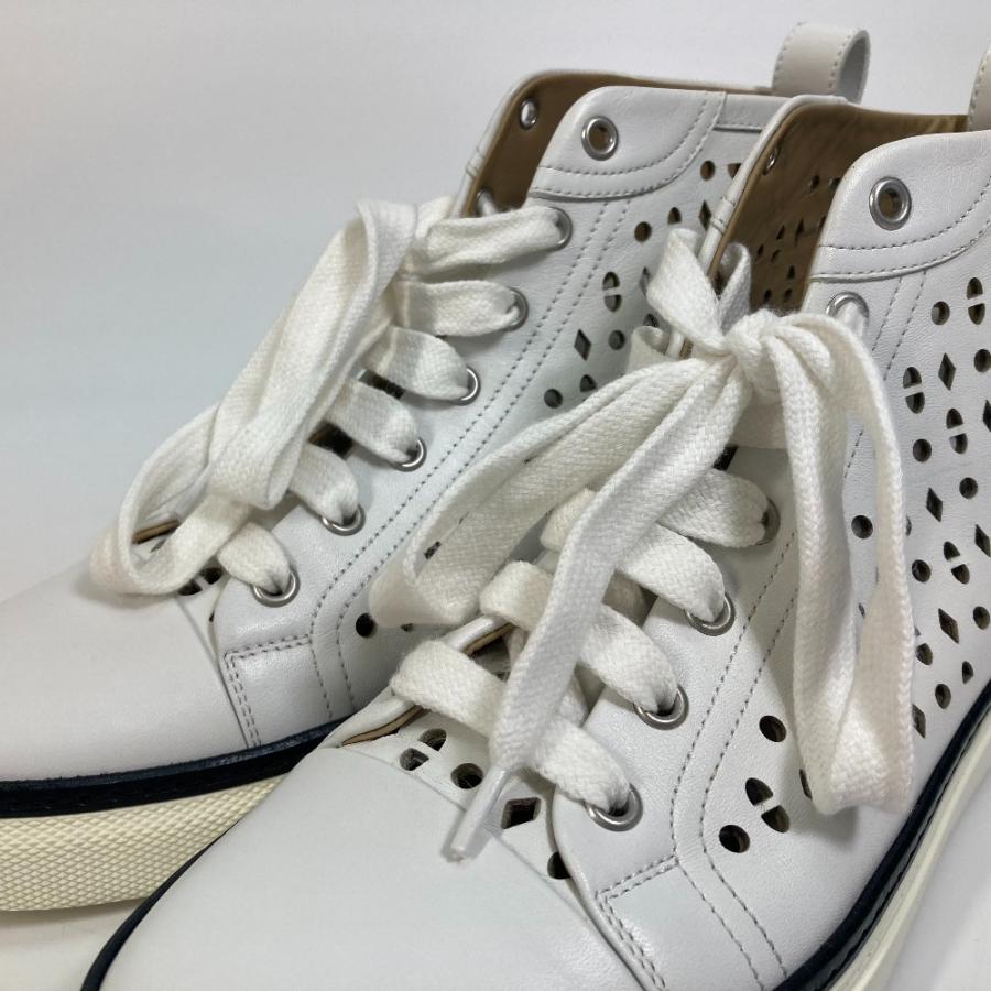 HERMES エルメス パンチング ハイカット 靴 スニーカー レザー ホワイト レディース【中古】 | HERMES | 07