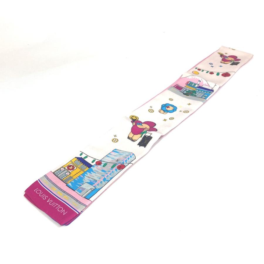 LOUIS VUITTON ルイヴィトン M77932 バンドー ヴィヴィエンヌ 東京 TOKYO スカーフ シルク ピンク レディース【中古】美品 | LOUIS VUITTON | 02