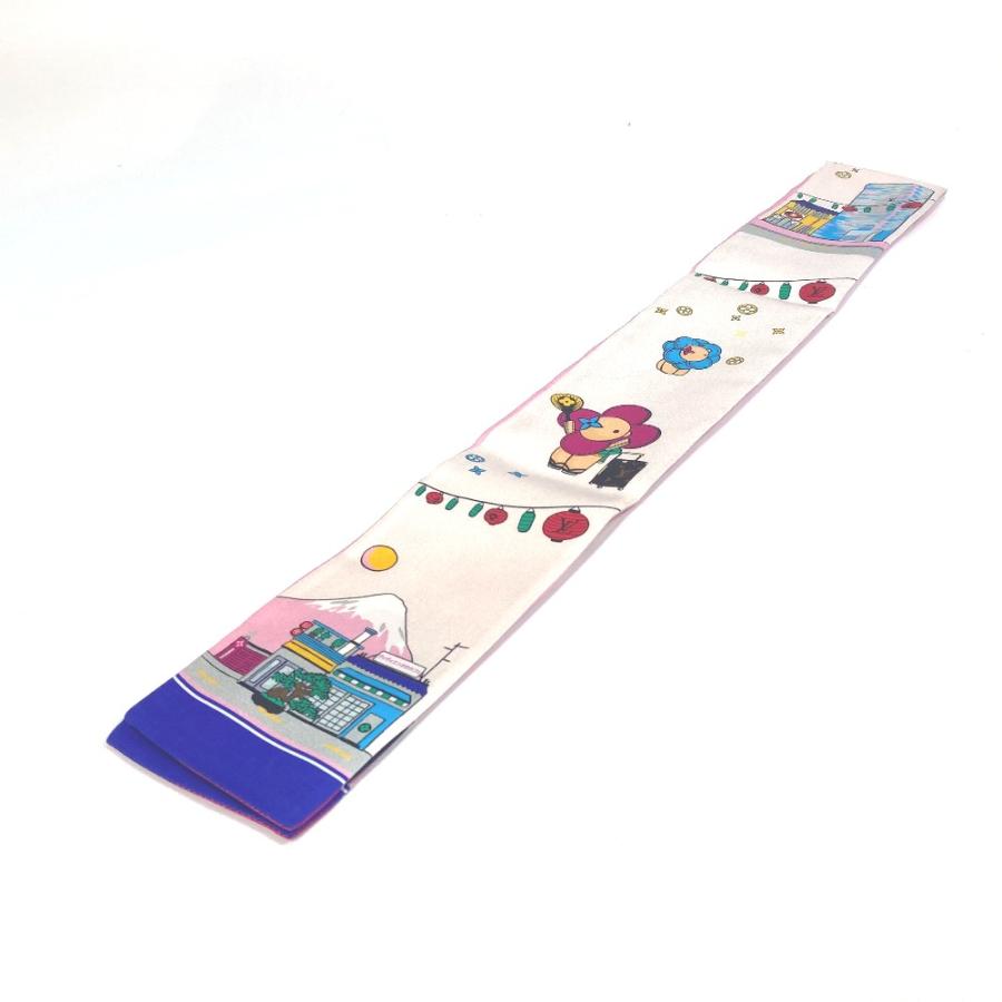 LOUIS VUITTON ルイヴィトン M77932 バンドー ヴィヴィエンヌ 東京 TOKYO スカーフ シルク ピンク レディース【中古】美品 | LOUIS VUITTON | 03