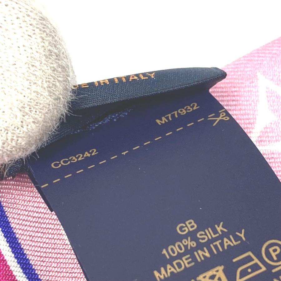 LOUIS VUITTON ルイヴィトン M77932 バンドー ヴィヴィエンヌ 東京 TOKYO スカーフ シルク ピンク レディース【中古】美品 | LOUIS VUITTON | 08
