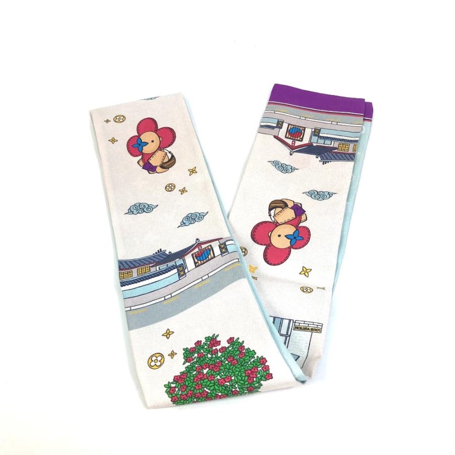 LOUIS VUITTON ルイヴィトン M77934 モノグラム・パターン バンドー ヴィヴィエンヌ ソウル スカーフ シルク レディース【中古】美品 | LOUIS VUITTON | 01