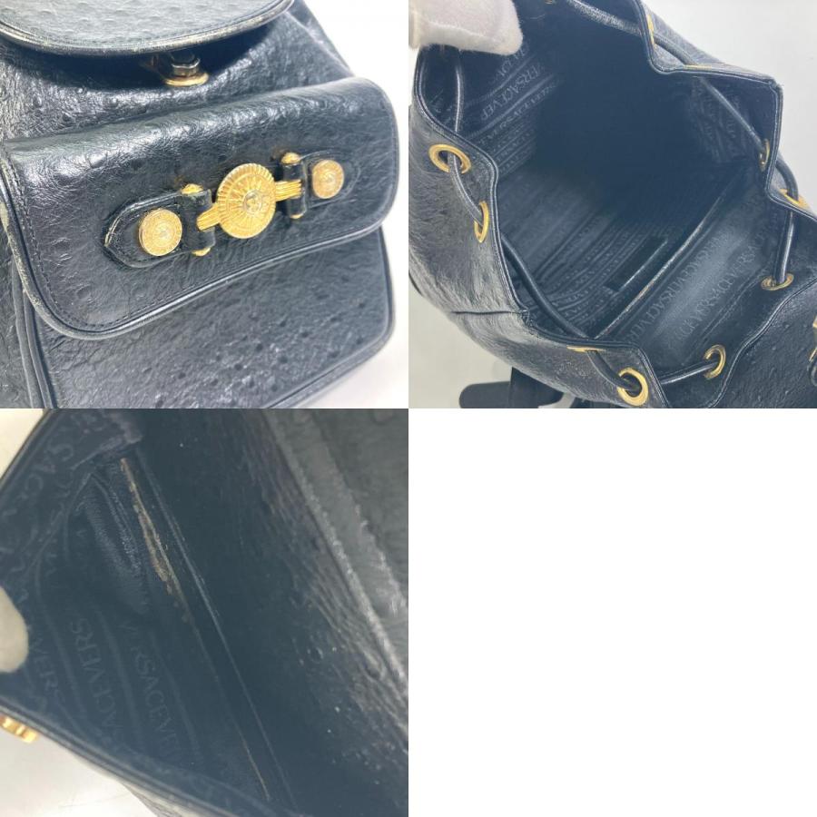 VERSACE ヴェルサーチ サンバースト リュックサック レザー ブラック レディース【中古】 |  | 09