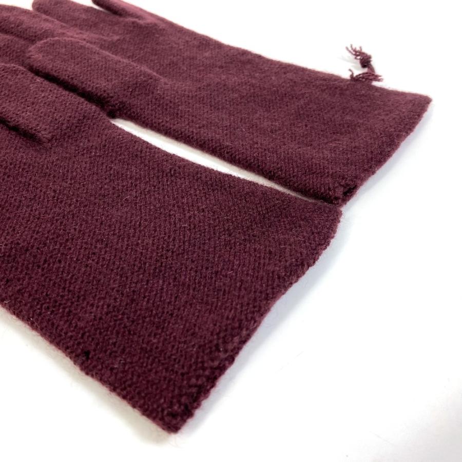 HERMES エルメス アパレル 手袋 グローブ カシミヤ ボルドー レディース【中古】 | HERMES | 05