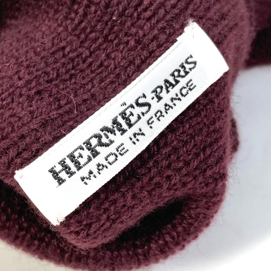 HERMES エルメス アパレル 手袋 グローブ カシミヤ ボルドー レディース【中古】 | HERMES | 08