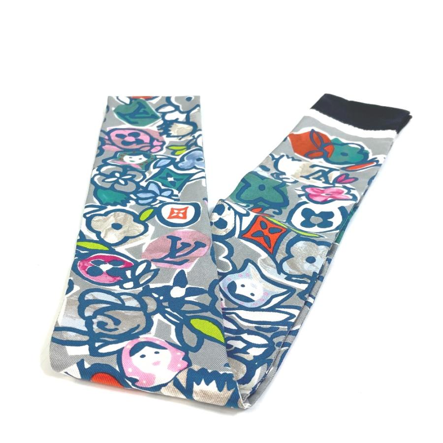 LOUIS VUITTON ルイヴィトン モノグラム バンドー LVポップ ツイリー スカーフ シルク グレー レディース【中古】 | LOUIS VUITTON | 01