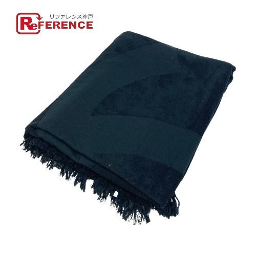 CHANEL シャネル CC ココマーク ビーチタオル ブランケット コットン ブラック レディース【中古】 | CHANEL