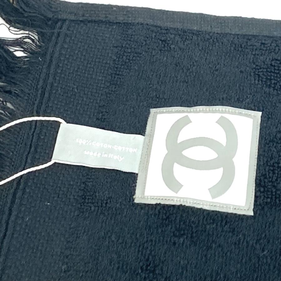 CHANEL シャネル CC ココマーク ビーチタオル ブランケット コットン ブラック レディース【中古】 | CHANEL | 04