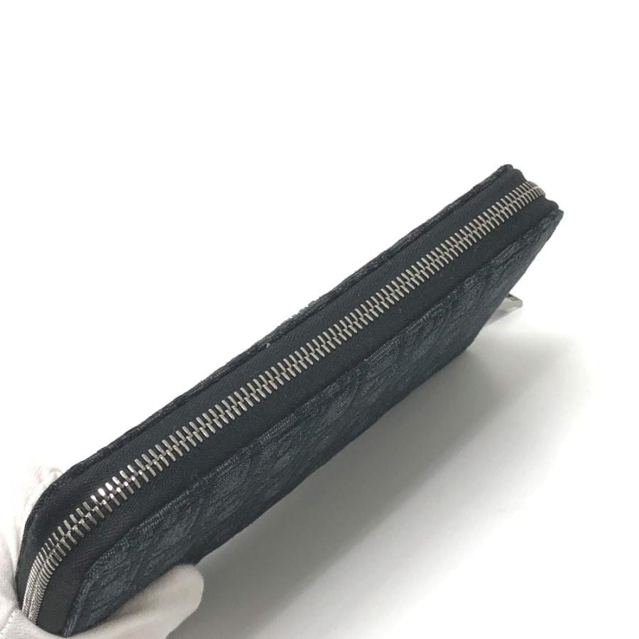 Dior ディオール トロッター オブリーク ラウンドファスナー 長財布 キャンバス ネイビー レディース【中古】 |  | 03