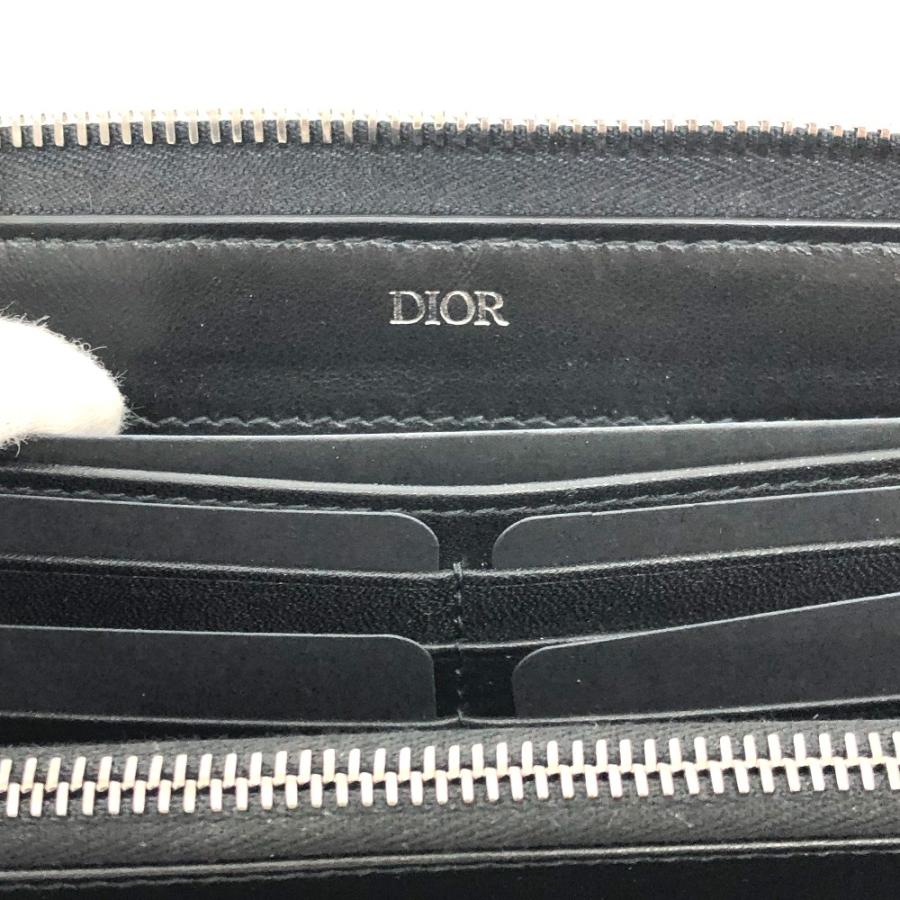 Dior ディオール トロッター オブリーク ラウンドファスナー 長財布 キャンバス ネイビー レディース【中古】 |  | 08