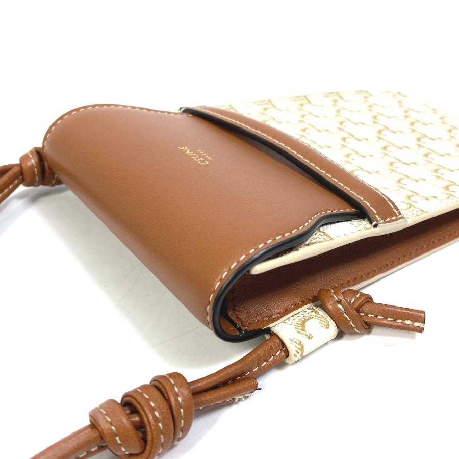 CELINE セリーヌ 10G332CQD.01TA トリオンフ  フォンケース フラップ付きモバイルポーチ ショルダーバッグ  スマートフォンケース 【中古】 | CELINE | 05