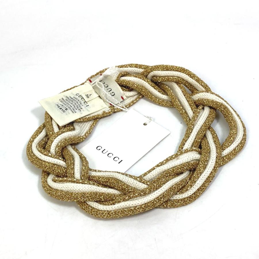 GUCCI グッチ 495475 ラメ ヘアアクセサリー ヘアバンド ゴールド レディース【中古】新品同様 | GUCCI | 06