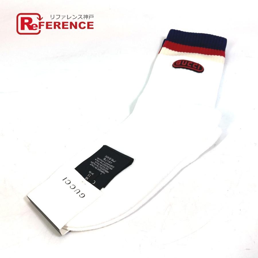 GUCCI グッチ 534937 GG柄 シェリーライン ソックス ペア セット 靴下 コットン ホワイト レディース【中古】未使用 | GUCCI
