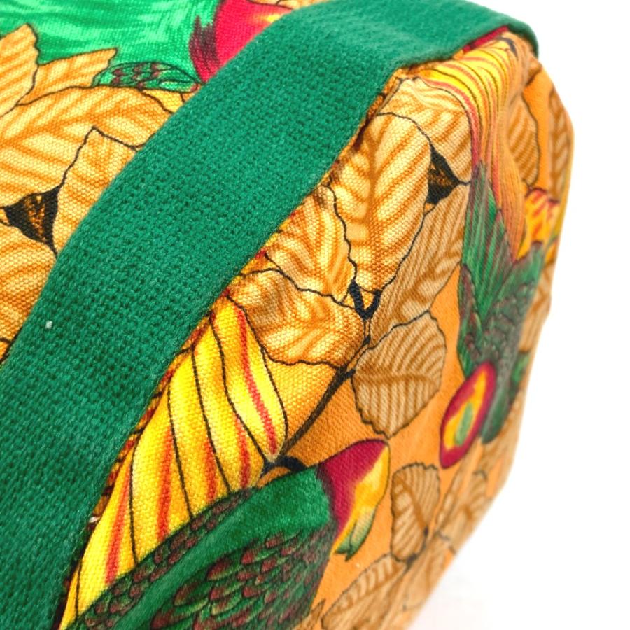 HERMES エルメス ワンショルダー 肩掛け フラワー オウム 鳥柄